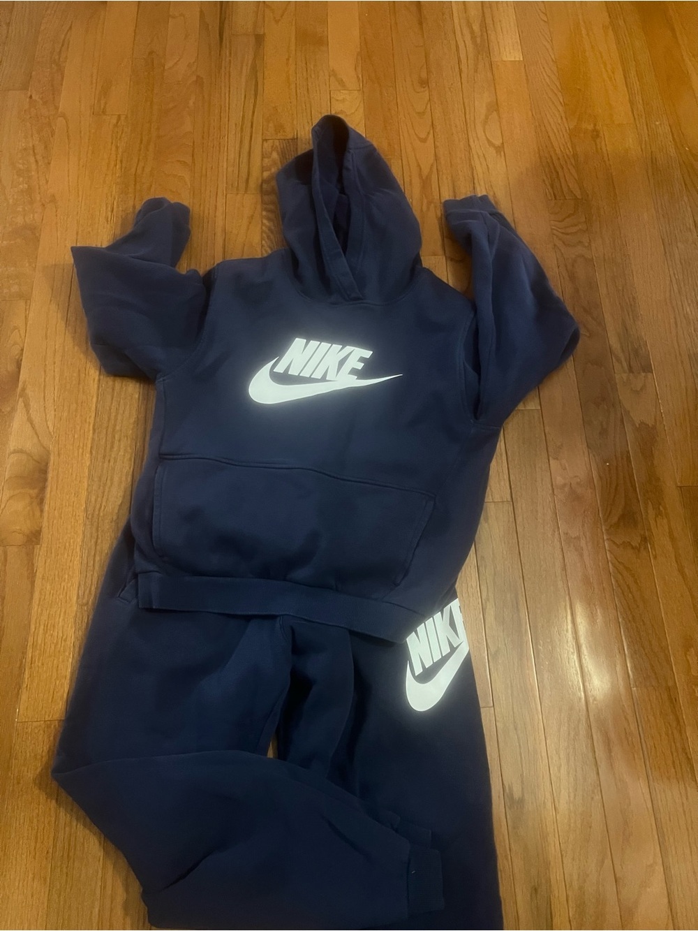 Boys midnight Blue Nike Hoodie & Joggers SZ XL